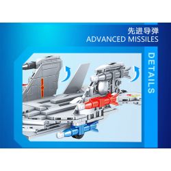 KUYU MOXING KY7060 7060 non  J-MÁY BAY CHIẾN ĐẤU 15 bộ đồ chơi xếp lắp ráp ghép mô hình HIGH-TECH PRODUCTS 456 khối