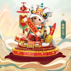 TOP TOY TC1804 1804 non  LUBAN NO.7 LION DANCES Ở PHƯƠNG ĐÔNG bộ đồ chơi xếp lắp ráp ghép mô hình King Of Glory Hegemony Game Liên Quân 900 khối