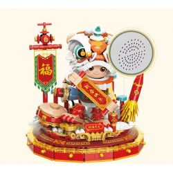 TOP TOY TC1804 1804 non  LUBAN NO.7 LION DANCES Ở PHƯƠNG ĐÔNG bộ đồ chơi xếp lắp ráp ghép mô hình King Of Glory Hegemony Game Liên Quân 900 khối
