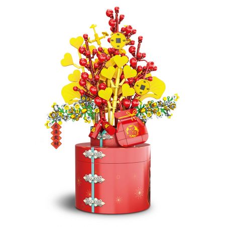 WOMA C0350 0350 non  NĂM CON THỎ GIÀU CÓ VÀ TỐT LÀNH bộ đồ chơi xếp lắp ráp ghép mô hình Chinese Traditional Festivals Lễ Hội Cổ Truyền 971 khối