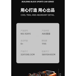 JIESTAR 92015 non  MCLAREN 570S NHỆN tỷ lệ 1:14 bộ đồ chơi xếp lắp ráp ghép mô hình Creator Expert MCLAREN 570S SPIDER Chuyên Gia Sáng Tạo 1195 khối