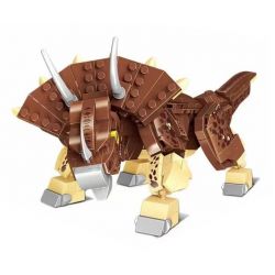 HSANHE CACO 33003 non  CĂN CỨ KHỦNG LONG TRICERATOPS bộ đồ chơi xếp lắp ráp ghép mô hình 475 khối