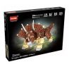 HSANHE CACO 33003 non  CĂN CỨ KHỦNG LONG TRICERATOPS bộ đồ chơi xếp lắp ráp ghép mô hình 475 khối