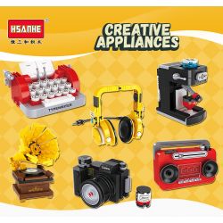 HSANHE CACO 30005 non  6 LOẠI ĐỒ GIA DỤNG MINI bộ đồ chơi xếp lắp ráp ghép mô hình Creator CREATIVE APPLIANCES Sáng Tạo 652 khối