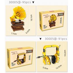 HSANHE CACO 30005 non  6 LOẠI ĐỒ GIA DỤNG MINI bộ đồ chơi xếp lắp ráp ghép mô hình Creator CREATIVE APPLIANCES Sáng Tạo 652 khối