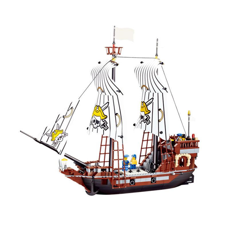 JIESTAR 30009 non  TÀU CƯỚP BIỂN NGỌC TRAI ĐEN bộ đồ chơi xếp lắp ráp ghép mô hình BLACK PEARL 678 khối