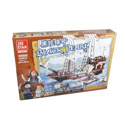 JIESTAR 30009 non  TÀU CƯỚP BIỂN NGỌC TRAI ĐEN bộ đồ chơi xếp lắp ráp ghép mô hình BLACK PEARL 678 khối