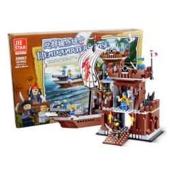 JIESTAR 30007 non  TỔ HỢP TRỤ SỞ CHÍNH bộ đồ chơi xếp lắp ráp ghép mô hình Pirates Of The Caribbean HEADQUARTERS BASE Cướp Biển Vùng Caribe 431 khối