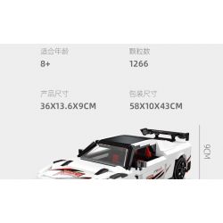 JIESTAR 92008 non  NISSAN GTR35 NISMO tỷ lệ 1:13 bộ đồ chơi xếp lắp ráp ghép mô hình Creator Expert Chuyên Gia Sáng Tạo 1266 khối