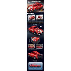 Decool 3821 Jisi 3821 non  FERRARI 488 GTE LÙI XE bộ đồ chơi xếp lắp ráp ghép mô hình  Kỹ Thuật Công Nghệ Cao Mô Hình Phương Tiện 248 khối