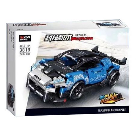 Decool 3819 Jisi 3819 non  XE THỂ THAO MCLAREN SENNA GTR LÙI bộ đồ chơi xếp lắp ráp ghép mô hình Speed Champions Racing Cars Đua Xe Công Thức 248 khối