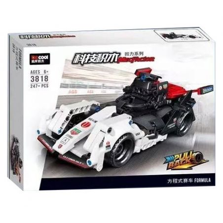 Decool 3818 Jisi 3818 non  XE ĐIỆN CÔNG THỨC KÉO LÙI CỦA PORSCHE 99X bộ đồ chơi xếp lắp ráp ghép mô hình Speed Champions Racing Cars FORMULA E PORSCHE 99X ELECTRIC Đua Xe Công Thức 247 khối