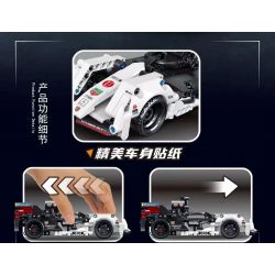 Decool 3818 Jisi 3818 non  XE ĐIỆN CÔNG THỨC KÉO LÙI CỦA PORSCHE 99X bộ đồ chơi xếp lắp ráp ghép mô hình Speed Champions Racing Cars FORMULA E PORSCHE 99X ELECTRIC Đua Xe Công Thức 247 khối