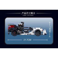 Decool 3818 Jisi 3818 non  XE ĐIỆN CÔNG THỨC KÉO LÙI CỦA PORSCHE 99X bộ đồ chơi xếp lắp ráp ghép mô hình Speed Champions Racing Cars FORMULA E PORSCHE 99X ELECTRIC Đua Xe Công Thức 247 khối