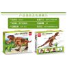 MINGDI H015 non  THẾ GIỚI KHỦNG LONG GIGANOTOSAURUS bộ đồ chơi xếp lắp ráp ghép mô hình Jurassic World 321 khối