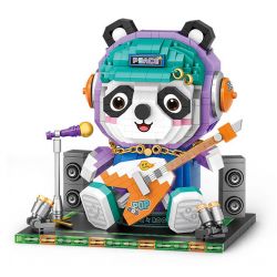 LOZ 8120 non  CA SĨ GẤU TRÚC bộ đồ chơi xếp lắp ráp ghép mô hình SINGER 1060 khối