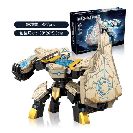 6105 non  KHIÊN NÚI MECHA bộ đồ chơi xếp lắp ráp ghép mô hình Movie & Game MACHINA FORCE Phim Và Trò Chơi 482 khối
