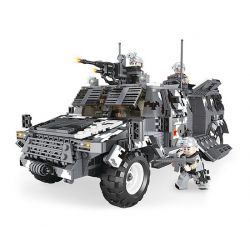 FORANGE FC6104 6104 non  CHIẾN BINH ĐÔNG PHONG bộ đồ chơi xếp lắp ráp ghép mô hình Military Army DONGFENG WARRIOR Quân Sự Bộ Đội 1633 khối