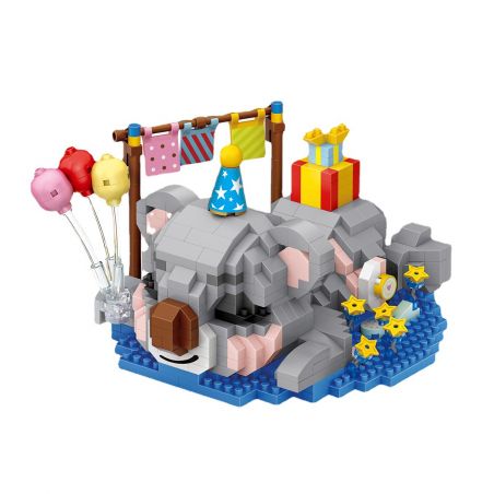 LOZ 8902 non  TIỆC SINH NHẬT KOALA bộ đồ chơi xếp lắp ráp ghép mô hình Seasonal Mùa Lễ Hội 630 khối