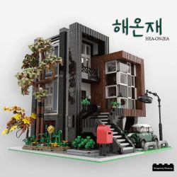 MorkModel 10205 Mork Model 10205 REBRICKABLE MOC-107015 107015 MOC107015 non  BIỆT THỰ PHONG CÁCH HÀN QUỐC HIỆN ĐẠI bộ đồ chơi xếp lắp ráp ghép mô hình Modular Buildings 'HEA-ON-JEA' VILLA MODULAR Mô Hình Nhà Cửa 3294 khối