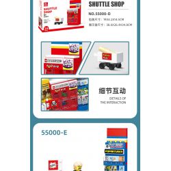 JIESTAR 55000 non  CỬA HÀNG TIỆN LỢI 24 GIỜ bộ đồ chơi xếp lắp ráp ghép mô hình City SHUTTLE SHOP Thành Phố 845 khối