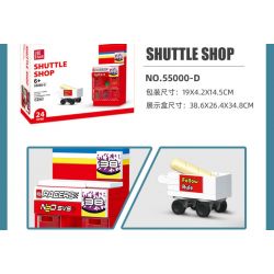 JIESTAR 55000 non  CỬA HÀNG TIỆN LỢI 24 GIỜ bộ đồ chơi xếp lắp ráp ghép mô hình City SHUTTLE SHOP Thành Phố 845 khối