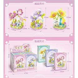 WISE BLOCK HA383023-S 383023-S non  THẾ GIỚI BIỂN HOA MUÔN MÀU 3 LOẠI HÌNH DÃ NGOẠI RỪNG KẸO BÔNG KHU VUI CHƠI GIẢI TRÍ FLOWER VINE GEM THÁC NƯỚC PIANO ÁNH TRĂNG bộ đồ chơi xếp lắp ráp ghép mô hình Creator THE FLOWER COLLECTION Sáng Tạo