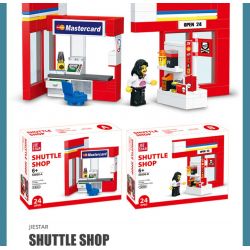 JIESTAR 55000 non  CỬA HÀNG TIỆN LỢI 24 GIỜ bộ đồ chơi xếp lắp ráp ghép mô hình City SHUTTLE SHOP Thành Phố 845 khối