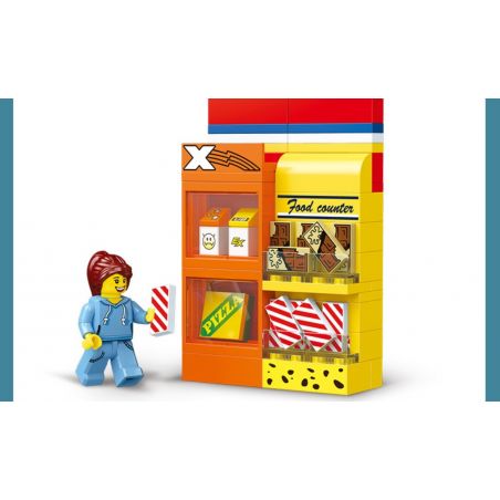 JIESTAR 55000 non  CỬA HÀNG TIỆN LỢI 24 GIỜ bộ đồ chơi xếp lắp ráp ghép mô hình City SHUTTLE SHOP Thành Phố 845 khối