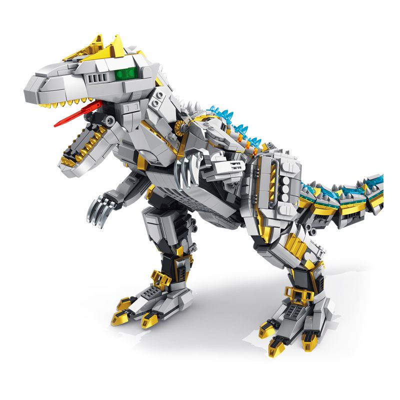 PanlosBrick 611015 Panlos Brick 611015 non  ALLOSAURUS CƠ KHÍ LỚN bộ đồ chơi xếp lắp ráp ghép mô hình MECHANICAL DINOSAUR ALLOSAURUS 1735 khối