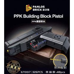 PanlosBrick 670017 Panlos Brick 670017 non  MẪU SÚNG LỤC TỰ ĐỘNG PPK bộ đồ chơi xếp lắp ráp ghép mô hình Gun POLIZEI PISTOLE KRIMINAL 326 khối