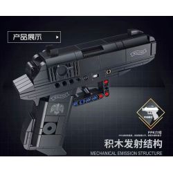 PanlosBrick 670017 Panlos Brick 670017 non  MẪU SÚNG LỤC TỰ ĐỘNG PPK bộ đồ chơi xếp lắp ráp ghép mô hình Gun POLIZEI PISTOLE KRIMINAL 326 khối
