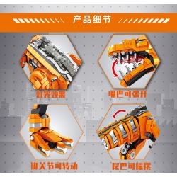 PanlosBrick 611014 Panlos Brick 611014 non  TYRANNOSAURUS REX CƠ KHÍ LỚN bộ đồ chơi xếp lắp ráp ghép mô hình MECHANICAL DINOSAUR TYRANNOSAURUS RES 2065 khối