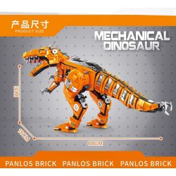 PanlosBrick 611014 Panlos Brick 611014 non  TYRANNOSAURUS REX CƠ KHÍ LỚN bộ đồ chơi xếp lắp ráp ghép mô hình MECHANICAL DINOSAUR TYRANNOSAURUS RES 2065 khối