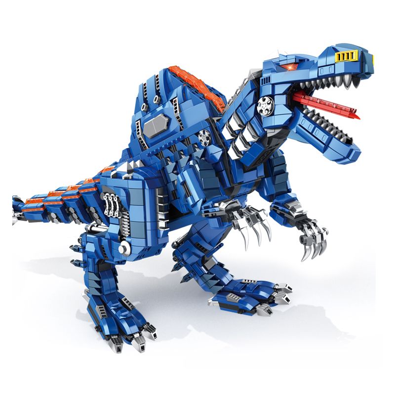 PanlosBrick 611013 Panlos Brick 611013 non  SPINOSAURUS CƠ KHÍ LỚN bộ đồ chơi xếp lắp ráp ghép mô hình MECHANICAL DINOSAUR SPINOSAURUS 1889 khối