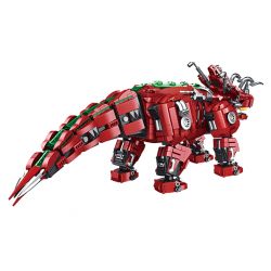 PanlosBrick 611012 Panlos Brick 611012 non  TRICERATOPS CƠ KHÍ LỚN bộ đồ chơi xếp lắp ráp ghép mô hình MECHANICAL DINOSAUR TRICERATOPS 1992 khối