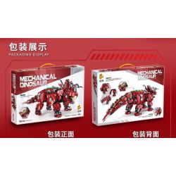 PanlosBrick 611012 Panlos Brick 611012 non  TRICERATOPS CƠ KHÍ LỚN bộ đồ chơi xếp lắp ráp ghép mô hình MECHANICAL DINOSAUR TRICERATOPS 1992 khối