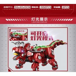 PanlosBrick 611012 Panlos Brick 611012 non  TRICERATOPS CƠ KHÍ LỚN bộ đồ chơi xếp lắp ráp ghép mô hình MECHANICAL DINOSAUR TRICERATOPS 1992 khối