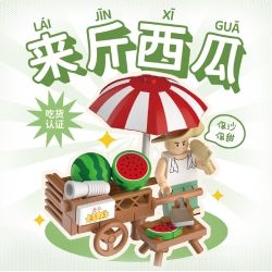 WEKKI 516952A non  POUNDS CỦA GIAN HÀNG THỰC PHẨM DƯA HẤU bộ đồ chơi xếp lắp ráp ghép mô hình