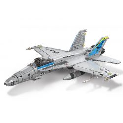 JIESTAR 61049 non  MÁY BAY TIÊM KÍCH FA-18 HORNET bộ đồ chơi xếp lắp ráp ghép mô hình Military Army Quân Sự Bộ Đội 1713 khối