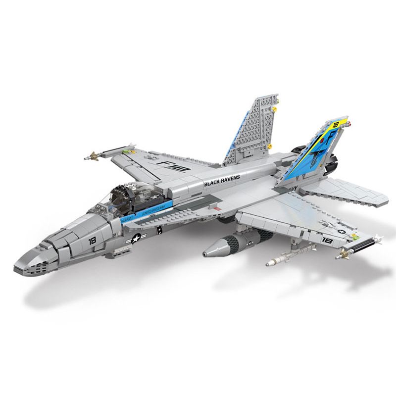 JIESTAR 61049 non  MÁY BAY TIÊM KÍCH FA-18 HORNET bộ đồ chơi xếp lắp ráp ghép mô hình Military Army Quân Sự Bộ Đội 1713 khối