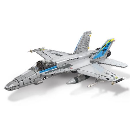 JIESTAR 61049 non  MÁY BAY TIÊM KÍCH FA-18 HORNET bộ đồ chơi xếp lắp ráp ghép mô hình Military Army Quân Sự Bộ Đội 1713 khối