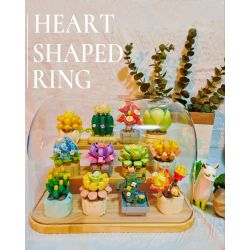 FEMIBOX S2201 2201 non  CHỮA LÀNH MỌNG NƯỚC 12 LOẠI bộ đồ chơi xếp lắp ráp ghép mô hình Flowers PLANTS SUCCULENT Hoa 1095 khối