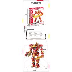 DOUBLE HEIGHT 30501 non  WARFRAME TYRANNOSAURUS REX MECH bộ đồ chơi xếp lắp ráp ghép mô hình 766 khối