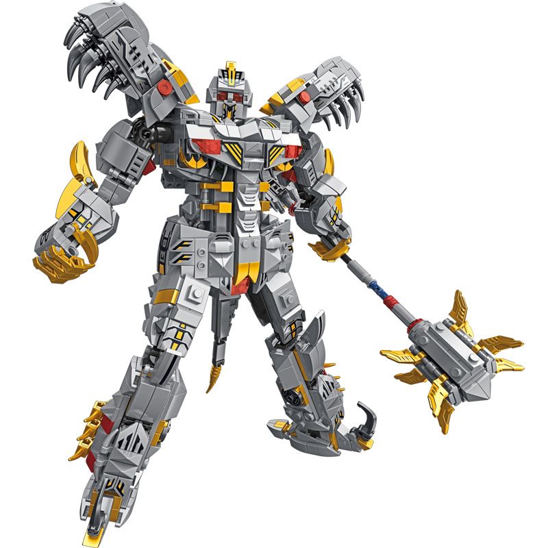 PanlosBrick 621025 Panlos Brick 621025 non  CƠ GIÁP THÉP KHỦNG LONG GRIMLOCK bộ đồ chơi xếp lắp ráp ghép mô hình Movie & Game MECHA OF STEEL Phim Và Trò Chơi 1106 khối