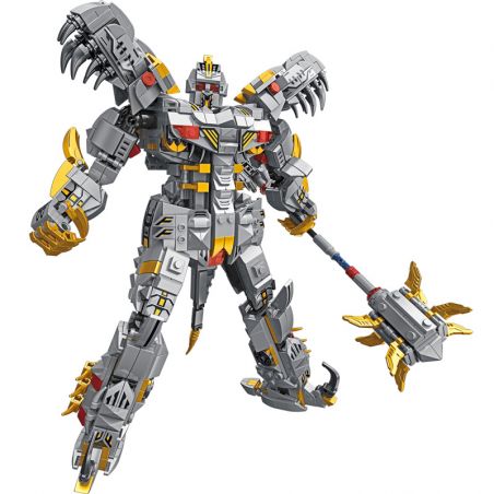 PanlosBrick 621025 Panlos Brick 621025 non  CƠ GIÁP THÉP KHỦNG LONG GRIMLOCK bộ đồ chơi xếp lắp ráp ghép mô hình Movie & Game MECHA OF STEEL Phim Và Trò Chơi 1106 khối