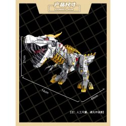 PanlosBrick 621025 Panlos Brick 621025 non  CƠ GIÁP THÉP KHỦNG LONG GRIMLOCK bộ đồ chơi xếp lắp ráp ghép mô hình Movie & Game MECHA OF STEEL Phim Và Trò Chơi 1106 khối