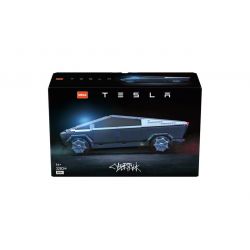 MEGA BLOKS GWW84 non  XE BÁN TẢI ĐIỆN TESLA 1:12 tỷ lệ 1:12 bộ đồ chơi xếp lắp ráp ghép mô hình Creator Expert TESLA CYBERTRUCK Chuyên Gia Sáng Tạo 3283 khối