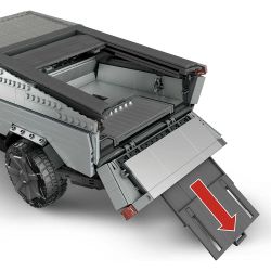 MEGA BLOKS GWW84 non  XE BÁN TẢI ĐIỆN TESLA 1:12 tỷ lệ 1:12 bộ đồ chơi xếp lắp ráp ghép mô hình Creator Expert TESLA CYBERTRUCK Chuyên Gia Sáng Tạo 3283 khối
