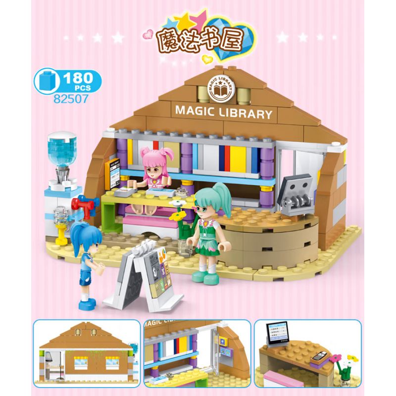 STAR DIAMOND 82507 non  HIỆU SÁCH MA THUẬT bộ đồ chơi xếp lắp ráp ghép mô hình Balala The Fairies Các Nàng Tiên Nhỏ Tinh Nghịch 180 khối